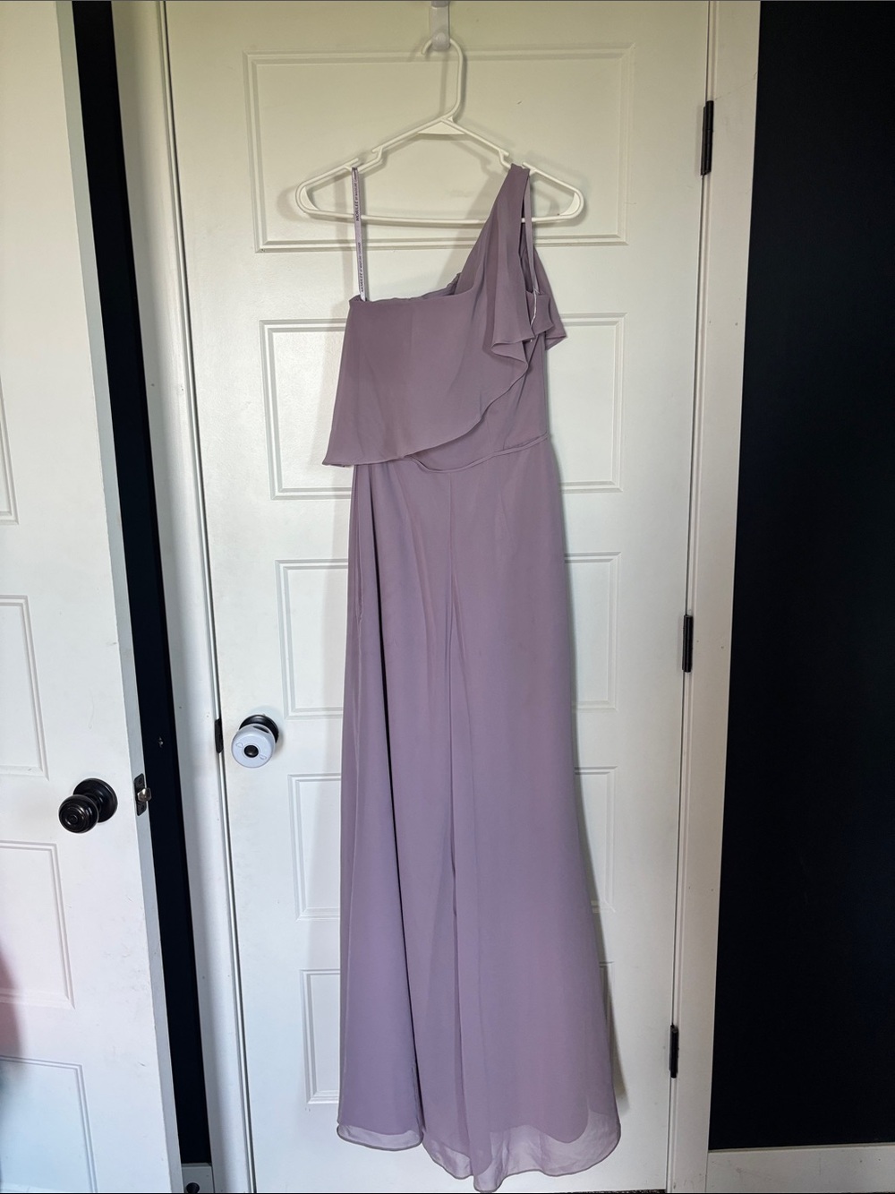 Mori Lee Lavender One-Shoulder Jumpsuit